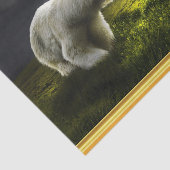 Polair beer dat het houten noord-poolbord bekijkt tissuepapier (Detail)