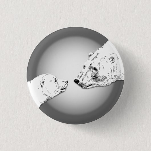 Polair Beer en Button van de Kaap Pin Wildlife Art (Voorkant)