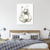 Polair Beer en scheut Canvas Afdruk (Insitu (Slaapkamer))