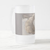 Polair beer in sneeuw  illustratie matglas bierpul (Voorkant links)