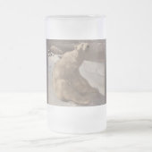 Polair beer in sneeuw  illustratie matglas bierpul (Center)