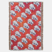 Polair Beer Kerstmis op rood Deken (Voorkant Verticaal)