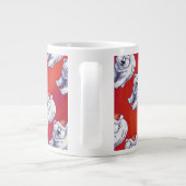 Polair Beer Kerstmis op rood Jumbo Mok (Achterkant)