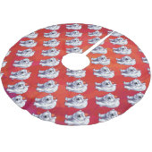 Polair Beer Kerstmis op rood Kerstboom Rok (Gekanteld)