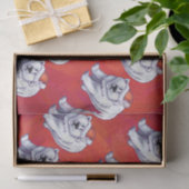 Polair Beer Kerstmis op rood Tissuepapier (Geschenk)