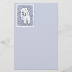 Polair Beer op ijsschilderen - Oorspronkelijke Wil Briefpapier