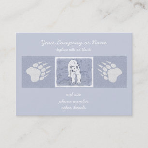 Polair Beer op ijsschilderen - Oorspronkelijke Wil Visitekaartje