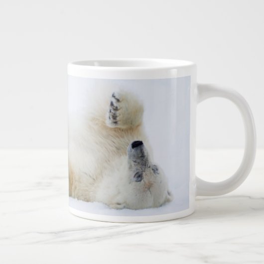 Polair beer rolt in sneeuw, Noorwegen Jumbo Mok (Rechts)