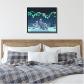 Polair Beer schilderen Canadees Wildlife Canvas af Afdruk (Insitu (Slaapkamer))