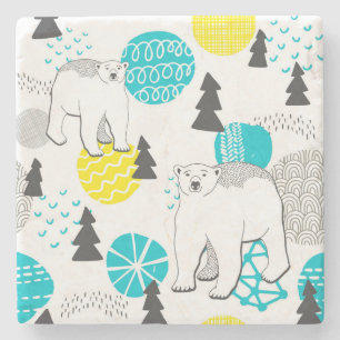 Polair beer stenen onderzetter