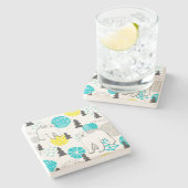 Polair beer stenen onderzetter (Zijkant)