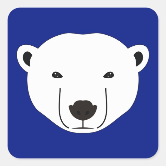 Polair Beer Vierkante Sticker (Voorkant)