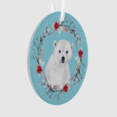 Polair Beer Wreath Kind kerstversiering Ornament (voorkant)