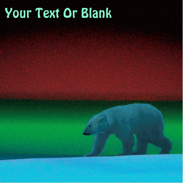 Polair licht Beer Fotobeeldje Magneet (Voorkant)