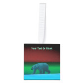 Polair licht Beer Kubus Ornament (Voorkant)