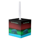 Polair licht Beer Kubus Ornament (Achter hoekig)