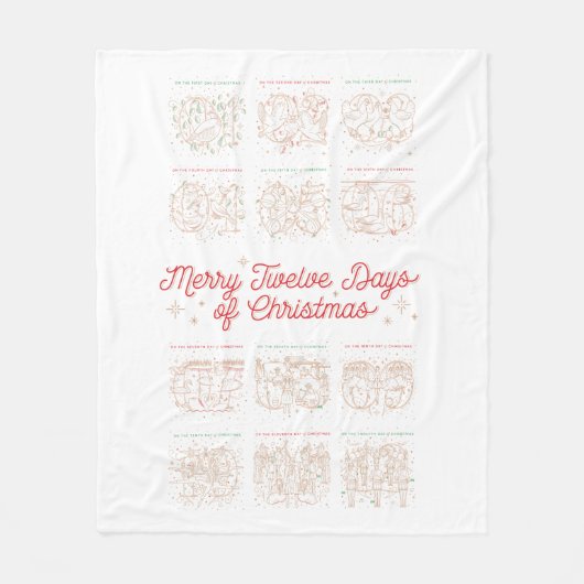 Polaire 12 Jours de couverture de Noël (Devant)