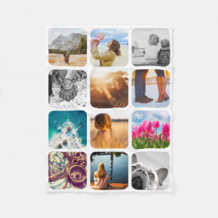Polaire 12 Modèle de couverture photo Grille blanche Cadr
