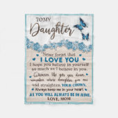 Polaire À la couverture de ma fille, nom personnalisé (Devant)