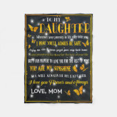 Polaire À Ma Couverture Fille, Couverture Papillon, Famill (Devant)