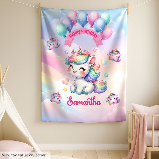 Polaire Adorable couverture Unicorn rose pourpre 1er anniv
