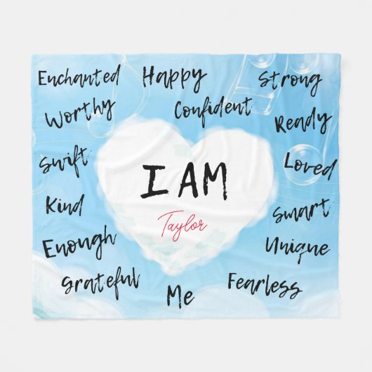 Polaire Affirmations Couverture personnalisée (Devant (Horizontal))