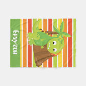 Polaire Ajouter le nom Dinosaur bébé garçon couverture (Devant (Horizontal))