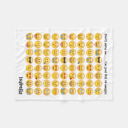 Polaire Ajouter un nom à la couverture d'impression Emoji (Devant (Horizontal))