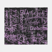 Polaire Allover Couverture de typographie personnalisée po (Devant (Horizontal))