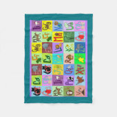 Polaire Alphabet Blocs couverture bébé (Devant)