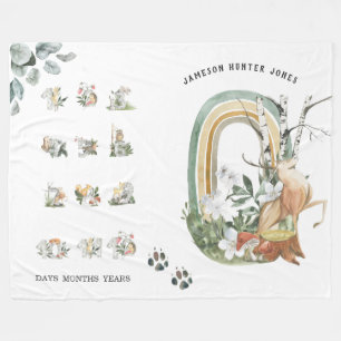 Polaire Animaux forestiers des bois Bébé Couverture de j