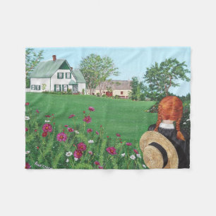Polaire Anne de couverture verte d'ouatine de pignons,
