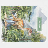 Polaire Antique couverture Dinosaur Nom de l'enfant person (Devant (Horizontal))