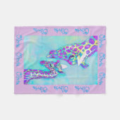 Polaire aqua personalizable et couverture pourpre de (Devant (Horizontal))