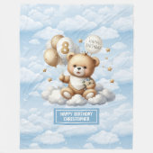 Polaire Aquarelle couverture de 8e anniversaire avec ours  (Devant)