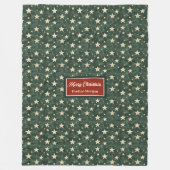 Polaire Aquarelle Deep Green Gold Stars Couverture festive (Devant)