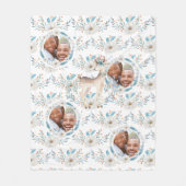 Polaire Aquarelle d'hiver Fleurs de cerfs Couverture photo (Devant)