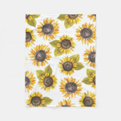 Polaire Aquarelle Motif de tournesol Couverture bébé (Devant)