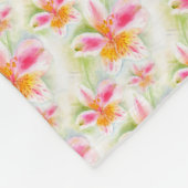 Polaire Aquarelle Peruana Lily Alstroemeria couverture d'a (Coin)