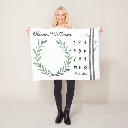 Polaire Arbres et guirlande de bouleau de couverture (En situation)