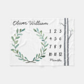 Polaire Arbres et guirlande de bouleau de couverture (Devant (Horizontal))