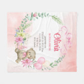 Polaire Arc floral peluche ours bébé stats bébé couverture (Devant (Horizontal))