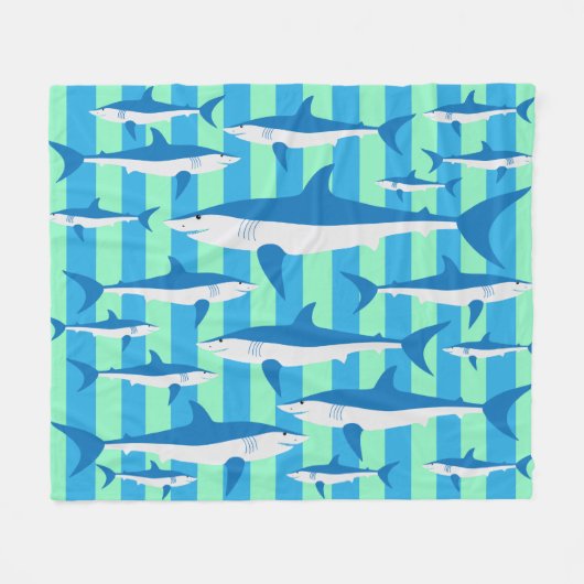 Polaire Attaque de requin Jetez la couverture (Devant (Horizontal))