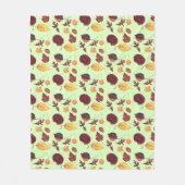 Polaire Balayage de feuilles sur couverture vert printemps (Devant)