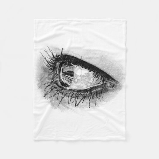 Polaire Beau oeil de femme sur couverture (Devant)