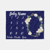 Polaire Bébé Couverture en pierre personnalisée Douche cad (Devant (Horizontal))