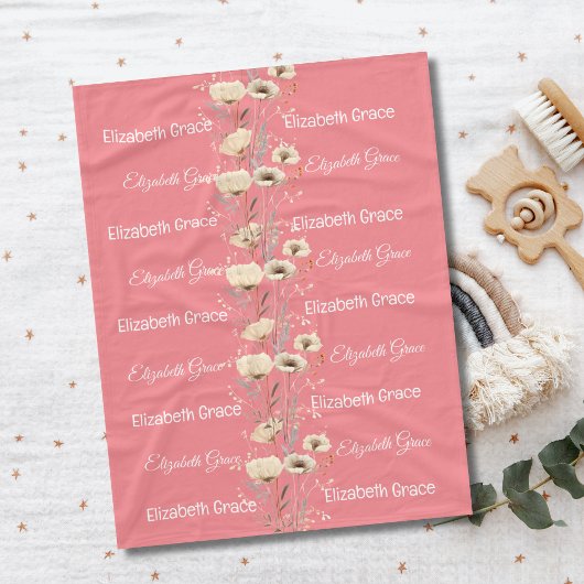 Polaire Bébé Nom Couverture Bébé Cadeau Rose Couverture Bé