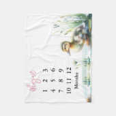 Polaire Bébé rose Fille Milestone Couverture Canards (Devant)