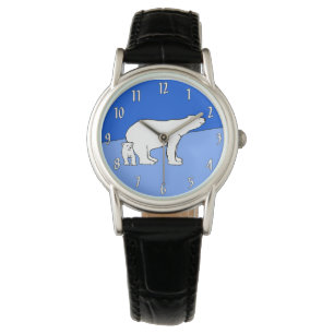 Polaire Beer — Mam en kauwen — Wilde kunst Horloge