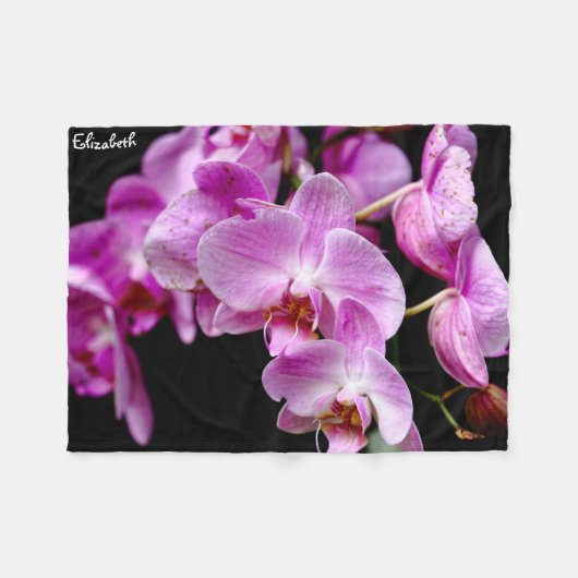 Polaire Belle couverture d'orchidée (Devant (Horizontal))